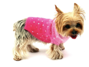 Dog Squads Pink Angora Turtleneck Sweater